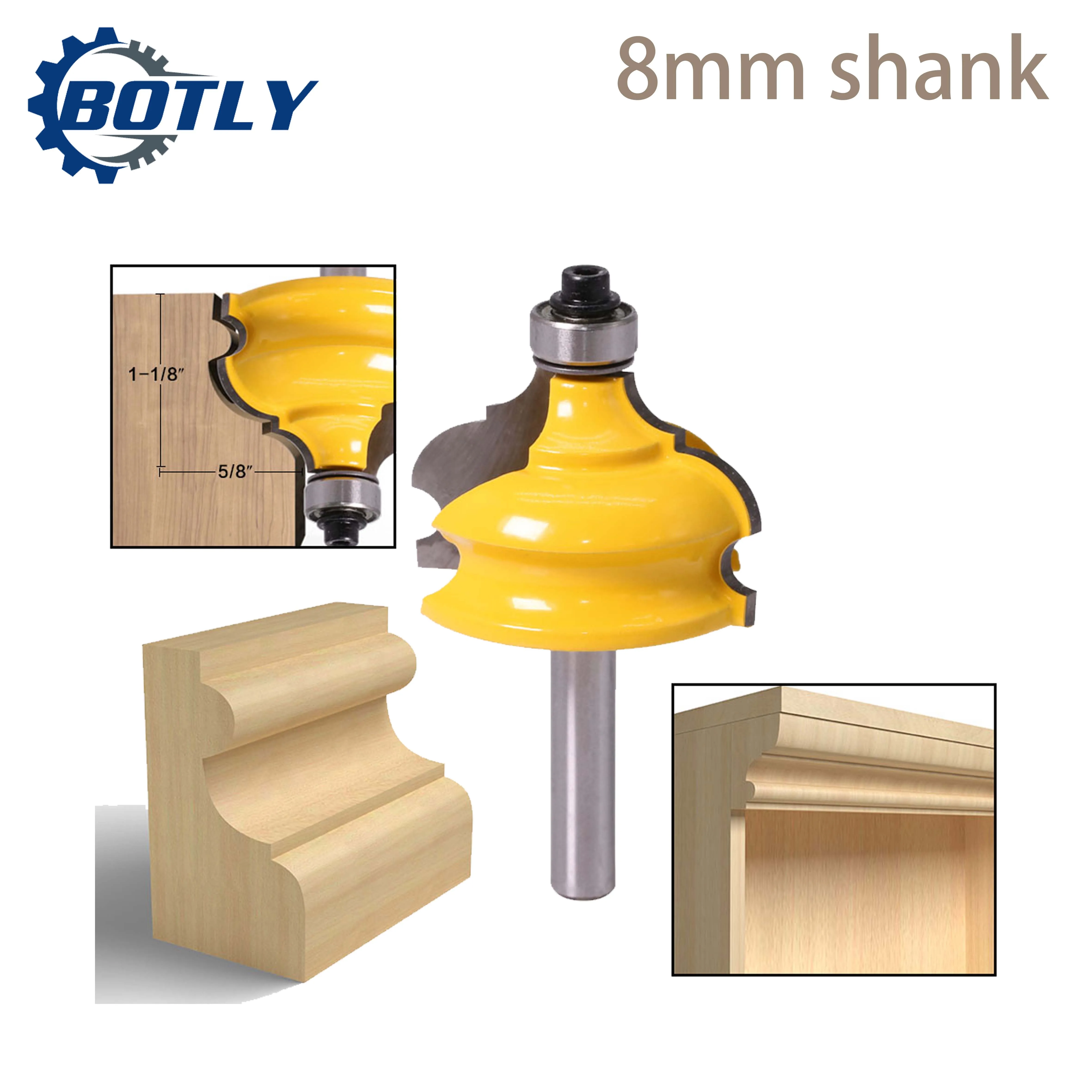 

8mmshank Classical & Bead Molding & Edging Router Bit - Tenon Cutter for Woodworking Tools wood milling cutter cutters for metal