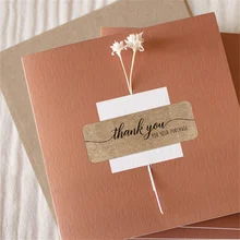 

120 Pcs/roll Kraft "thank You For Your Order" Sticker For Supporting Your Business Package Decoration Labels Stationery Stickers