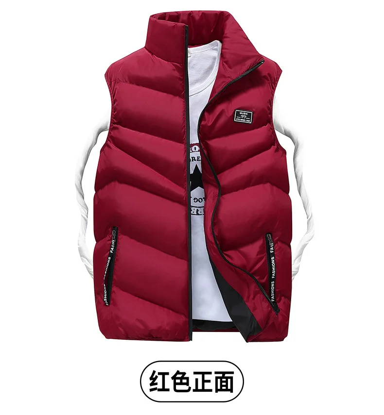 New Style down Feather Cotton Vest Men's Autumn And Winter Trend Casual Thick Warm Men Waistcoat Coat