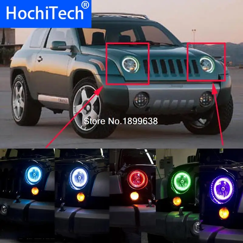 Суперяркий автомобильный светильник RGB комплект светодиодов глаза ангела 7