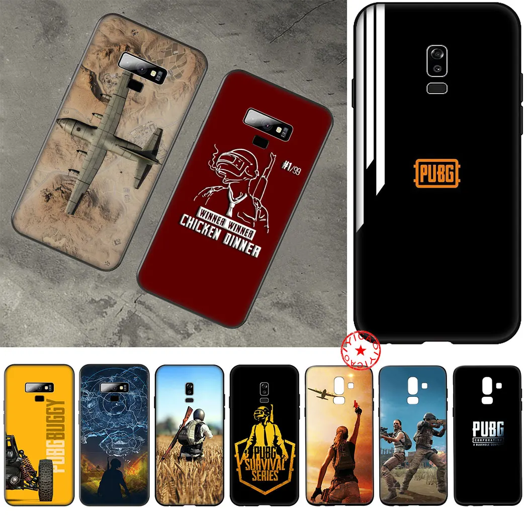 Черный мягкий силиконовый чехол PUBG для Samsung Galaxy A70S A20E A2 J4 J6 Plus Core J7 Duo J8 из ТПУ |