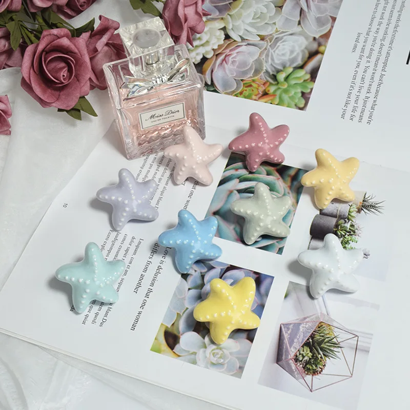 

Ceramic Factory Drawer Handle Cute Starfish Children's Room Door Handle Star Wardrobe Cabinet Cloud Handle Ceramic Handle