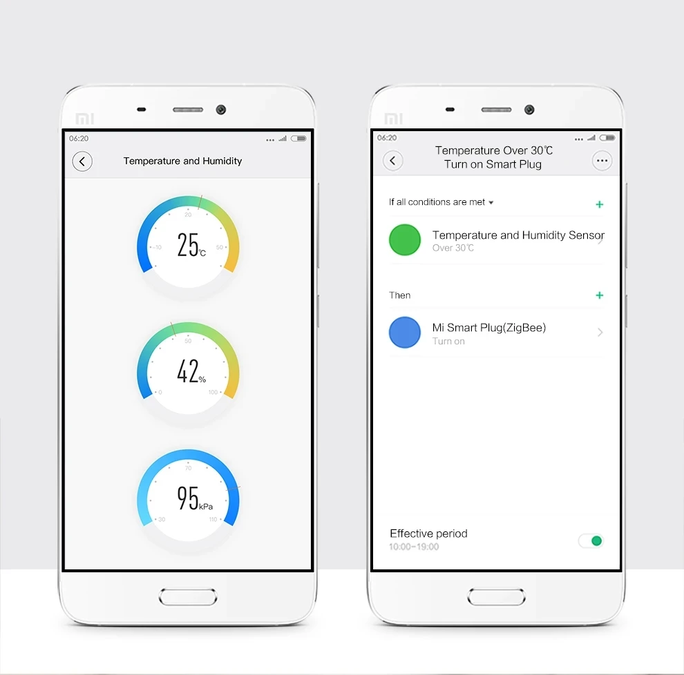 Aqara Temperature Sensor Smart Air Pressure Humidity Environment Sensor Smart Control Zigbee Connection for Mihome APP