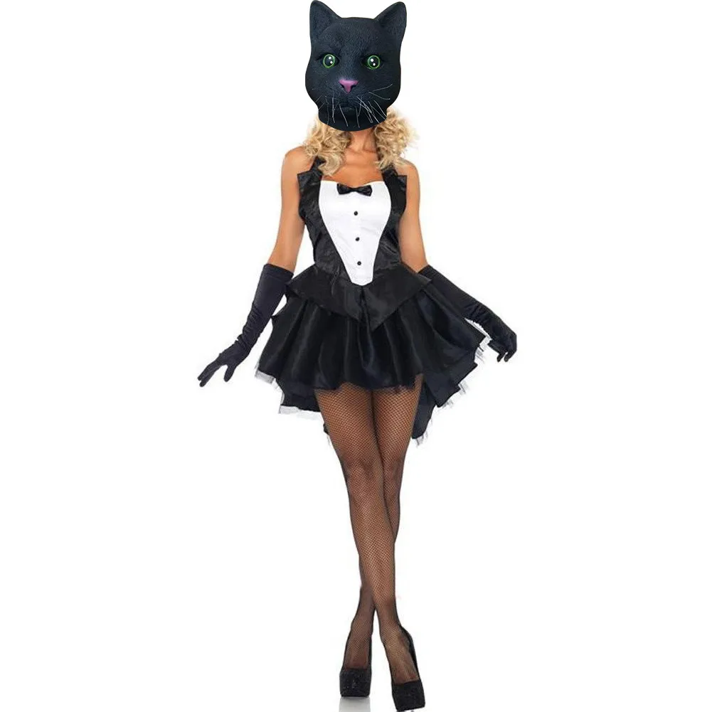 Кошачья голова женская девушка сексуальная кошачьи уши маска Милая голова кошки длинные уши повязка маска Хэллоуин маскарад вечерние аксессуары для косплея