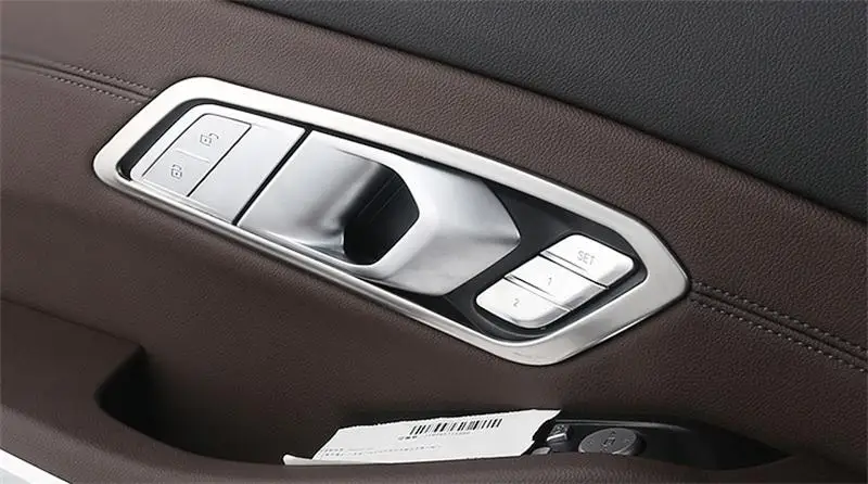 Стайлинг автомобиля дверные ручки крышки отделка двери Чаша наклейки для кнопок украшение отделка для BMW 3 Serise G20 G28 интерьер авто аксессуары