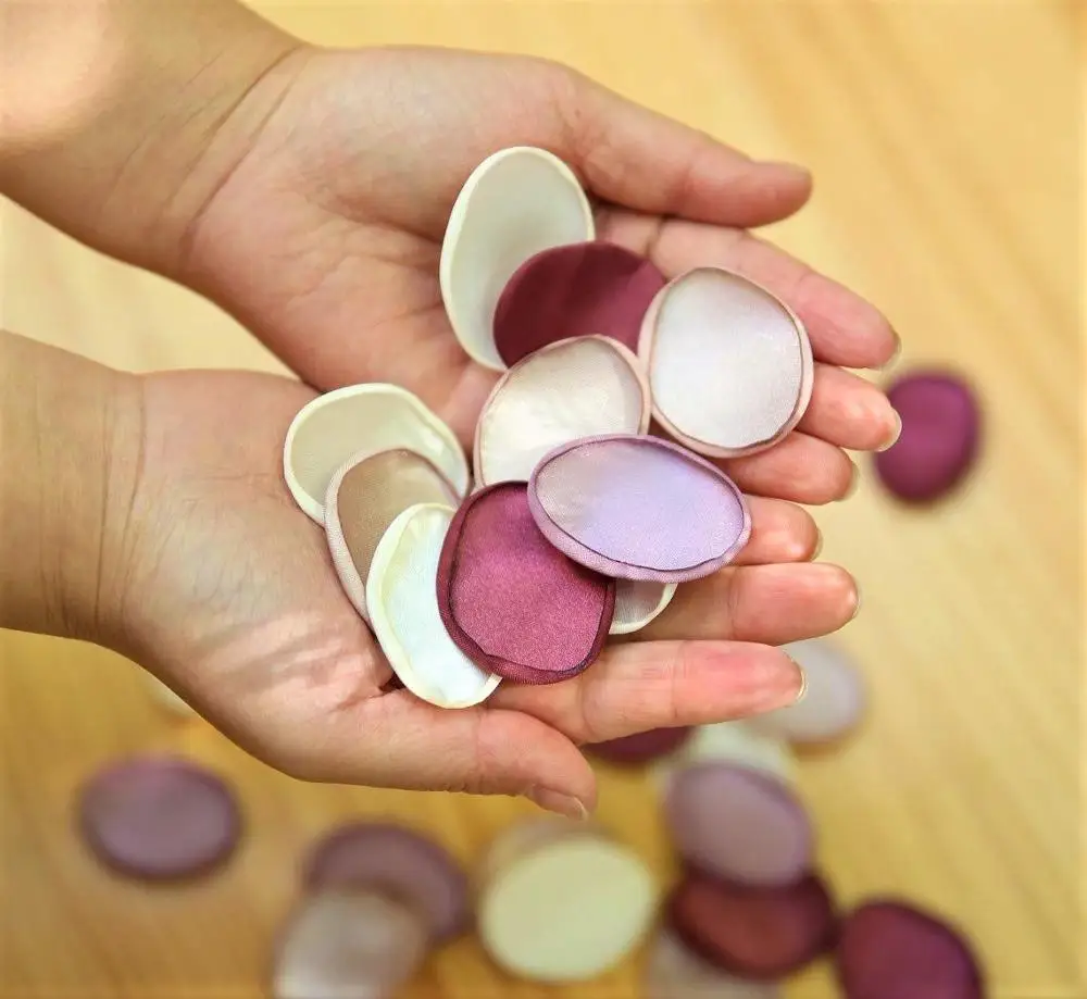 Artificial Rose Petals 100 pieces /bag Artificial Silk Rose Petals Satin Petals Silk For Weddings Handmade Soft Satin Rose