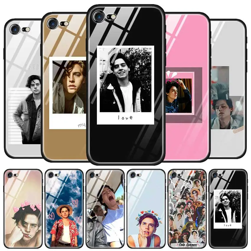 

Tempered Glass Case for Apple iPhone 8 7 6 6S Plus Case Cover for iPhone 11 11Pro XS MAX XR X Riverdale Cole Sprouse Jughead