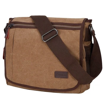 

Hot Sale Messenger Bag Crossbody Bag For 14'' Laptop Vintage Canvas Shoulder Bag Classic Classy Computer Briefcase For Mens