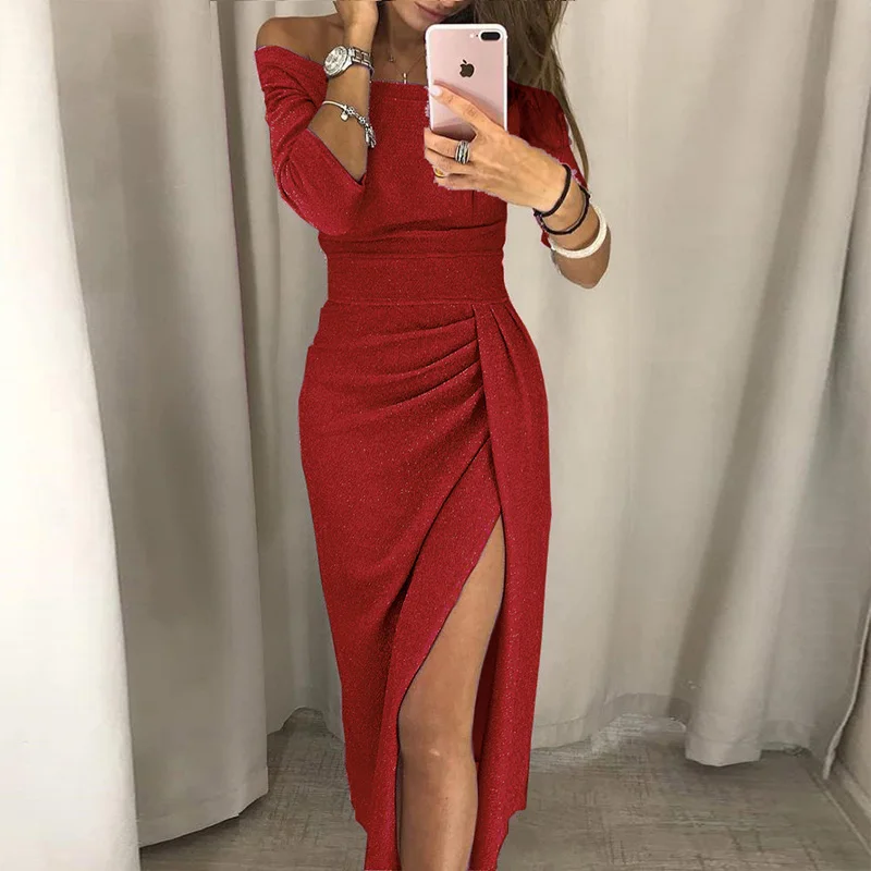 NEDEINS 2020 Fashion Sexy Long Summer Dress Women Elegant Vestido Party Dresses Plus Size Dresses Women Casual Night Dress