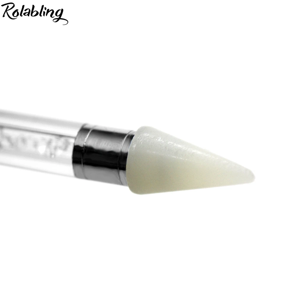 Rolabling 2 Way кисть для дизайна ногтей акриловая УФ-гель заточенный карандаш для ногтей украшение ногтей инструмент для нанесения точек на ногти