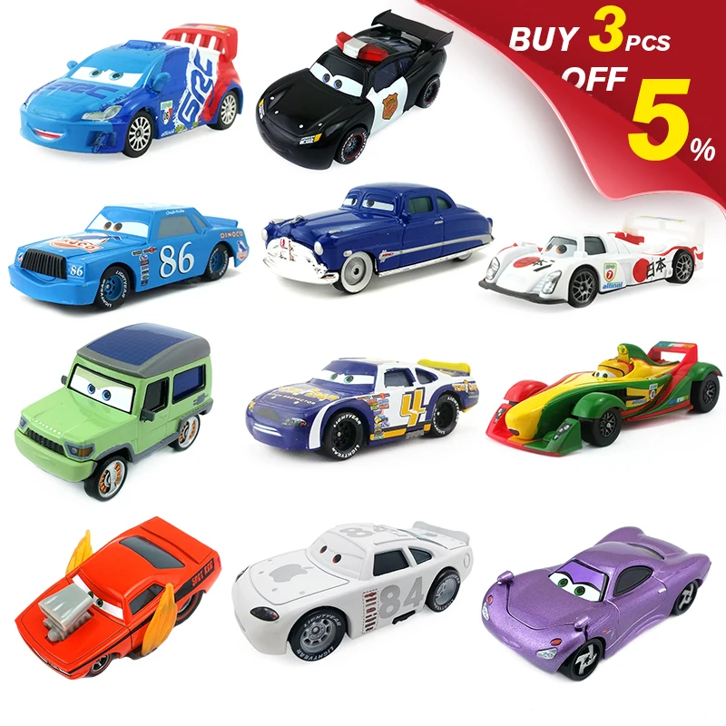 Свободная Фирменная Новинка disney Pixar Cars 2 и 3 McQueen машинка сморкач Boost Lizzie Racing family 1:55