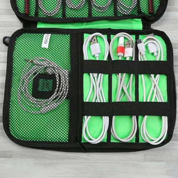 

1 Pcs Electronic Accessories Cable USB Drive Organizer Bag Travel Insert Case 9 Colors Home Storage Organization