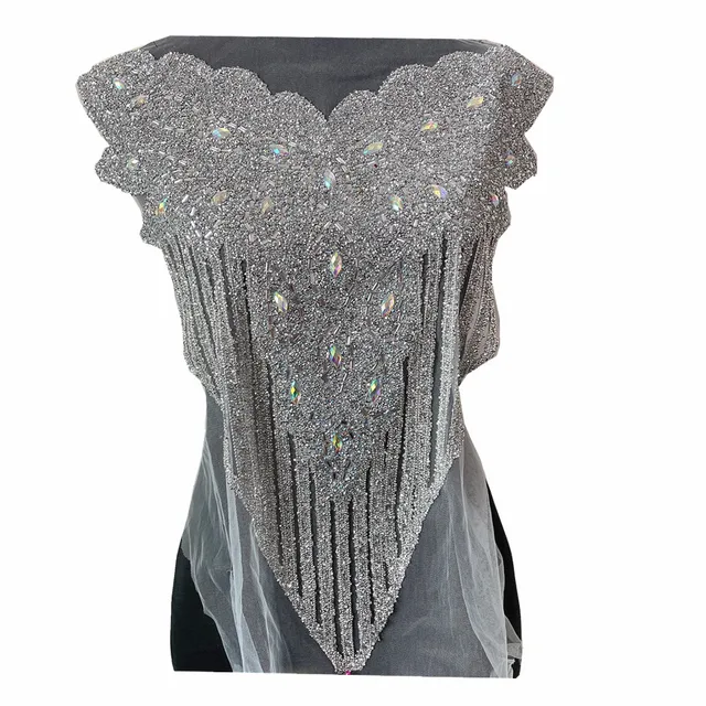 Newl design pineapple shape Gold rhinestone Motif Hot Fix Rhinestones Embellishment Iron on DIY  Patches Sewing Supplies craft A silver