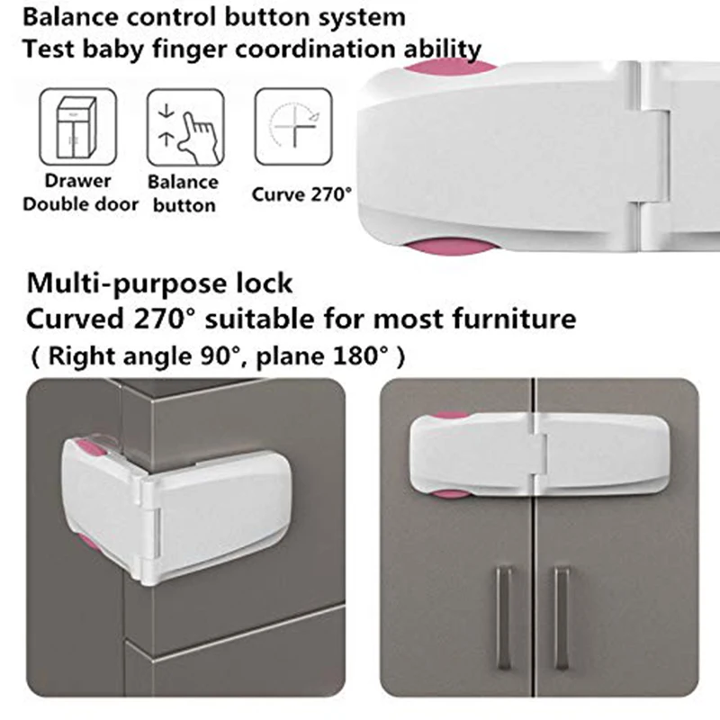 Замок шкафа детская защита, детский замок двери шкафа, ящик, шкаф, духовка (6) каждый цвет три