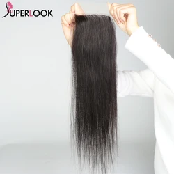 Straight Closure Transparent Lace Free Part Natural Black Indian 100% Human Hair Body Wave 4x4 Lace Closure With Baby Hair