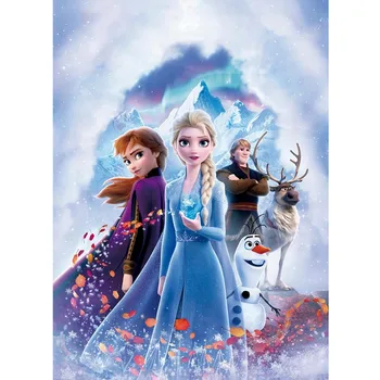 

2 Anna ELSA Vinyl Photography Background Kids Party Princess Backdrops For Children Photo Studio