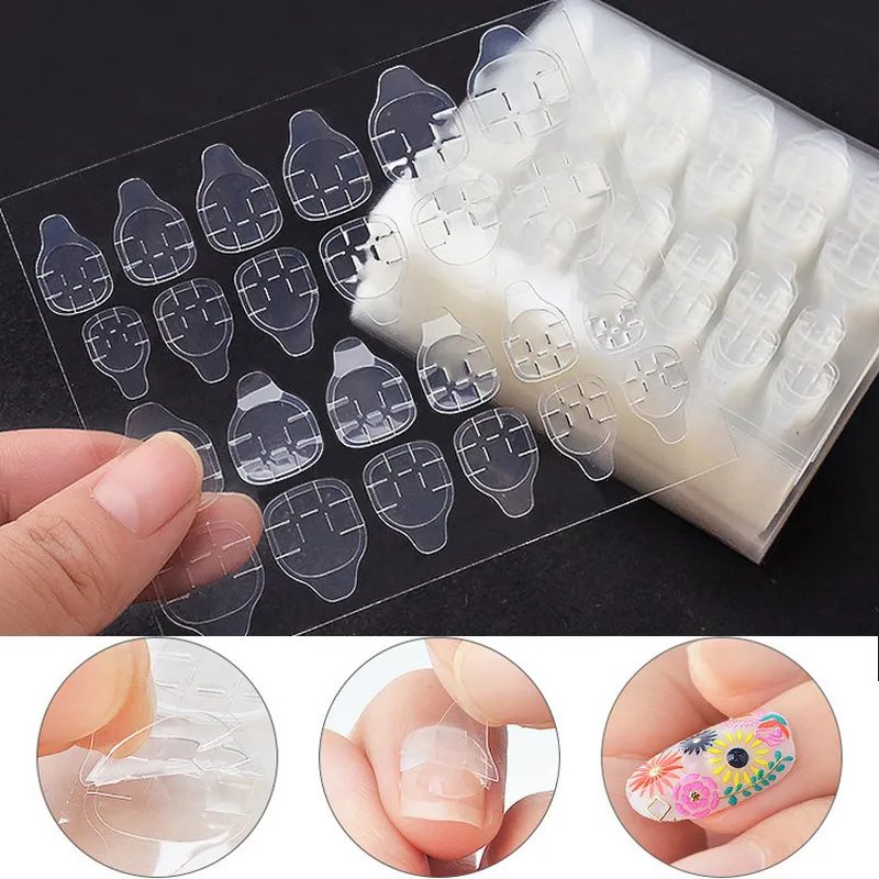 1 шт. Двухсторонняя клейкая лента прозрачный клей для ногтей NailTape для поддельных ложных художественное оформление ногтей инструмент