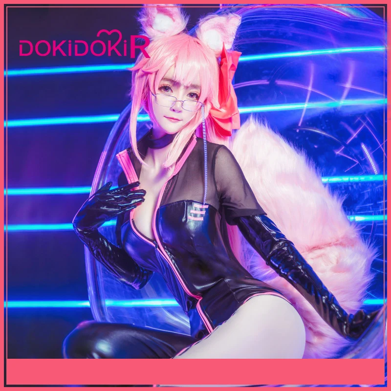 DokiDoki R игра Fate Cosplay Tamamo no Mae секретарь кожаный костюм Fate/Grand Order Косплей Костюм