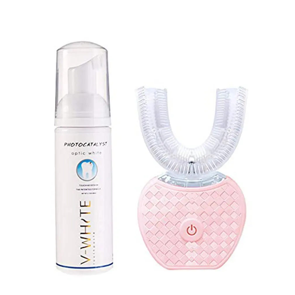 

V-White Dental Instrument Smart Lazy Sonic Silicone Electric Toothbrush Automatic Tooth Cleaner 360 Automatic Oral Cleaner