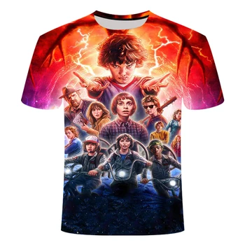 

Hot Strange Story surrounding stranger things T Shirts Mens Short Sleeve T-Shirts Fashion Hombre Cool 3d T Shirt Men Asian size
