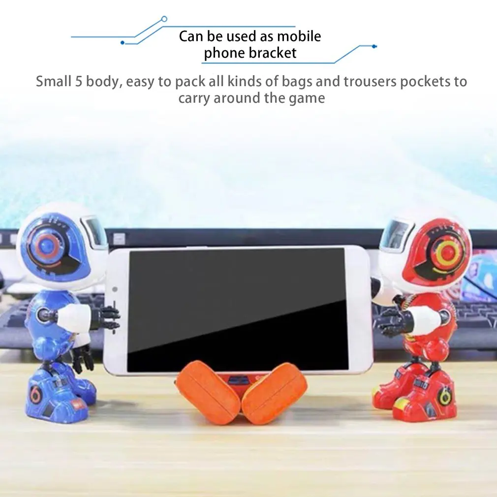 RC сплав робот Сенсорное зондирование светодиодный глаз умный голос DIY тело многофункциональная музыкальная модель игрушка детская игрушка подарок