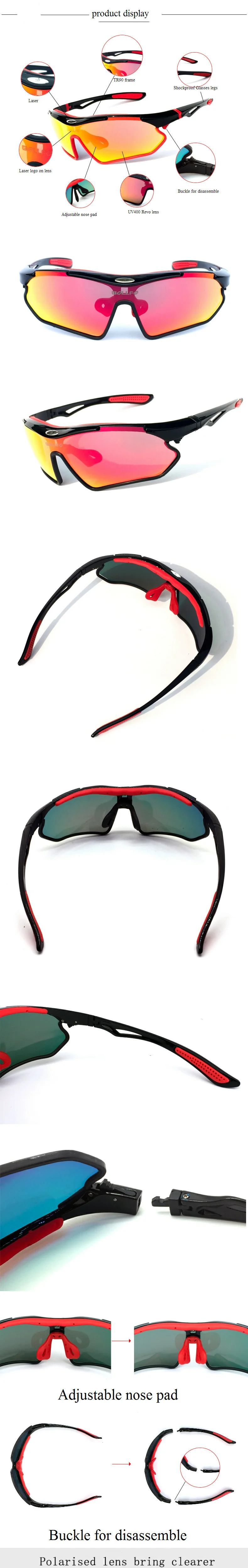 Sport Polarized Cycling Sunglasses With Myopia Frame Men Women Bicycle glasses Goggles Outdoor UV400 Bike Motorcycle Eyewear