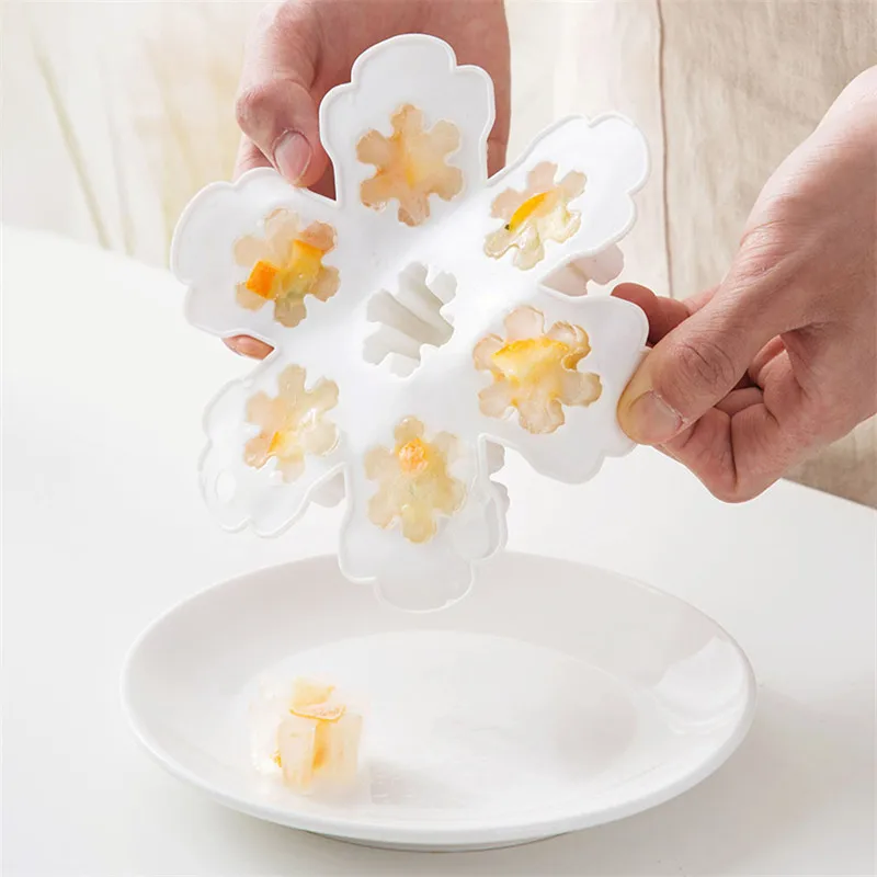 

Snowflake Ice Cube Mold Refrigerator Homemade Frozen Ice Box Home Ice Cube Grinding Machine To Make Ice Cube Box