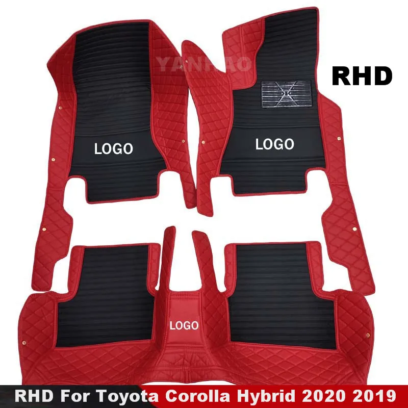 

RHD Carpets Rugs For Toyota Corolla Hybrid 2020 2019 Leather Waterproof Car Floor Mats Custom Auto Accessories Interior Covers