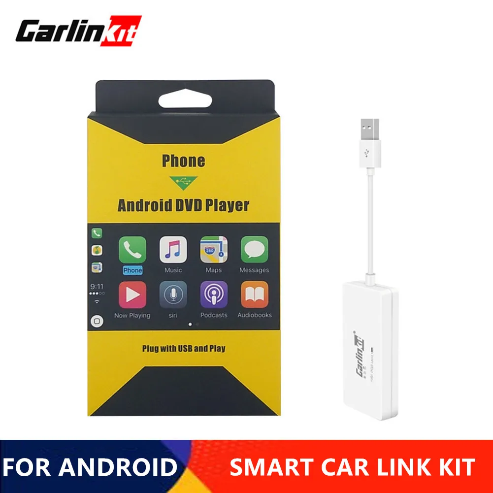 

CarLinkit Mini Wired Apple Carplay USB Dongle For Android Navigation Player With Android Auto Mirror Smart Car Link Kit