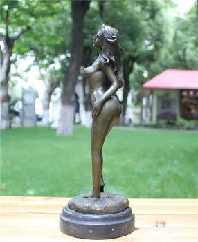 

Antique women Pure Copper Beautiful body art Decorative arts bronze sculpture home decoration