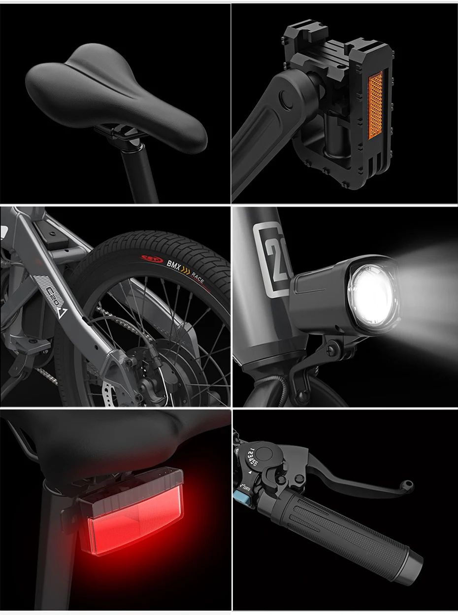 Original HIMO C20 Electric Bicycle ebike 25km/h e bike 80KM Mileage Outdoor Electric bike 250W Motor 20 inch Tire