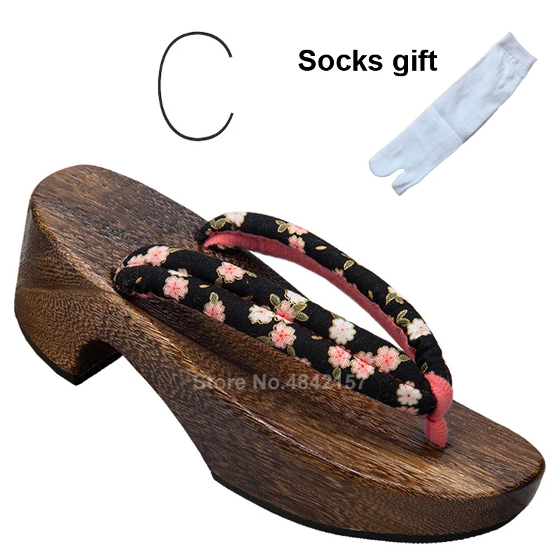 Обувь на Хэллоуин для женщин; японские традиционные тапочки для костюмированной вечеринки; деревянные гэта; Сабо; Вьетнамки; кимоно; восточные сандалии; одежда для сауны