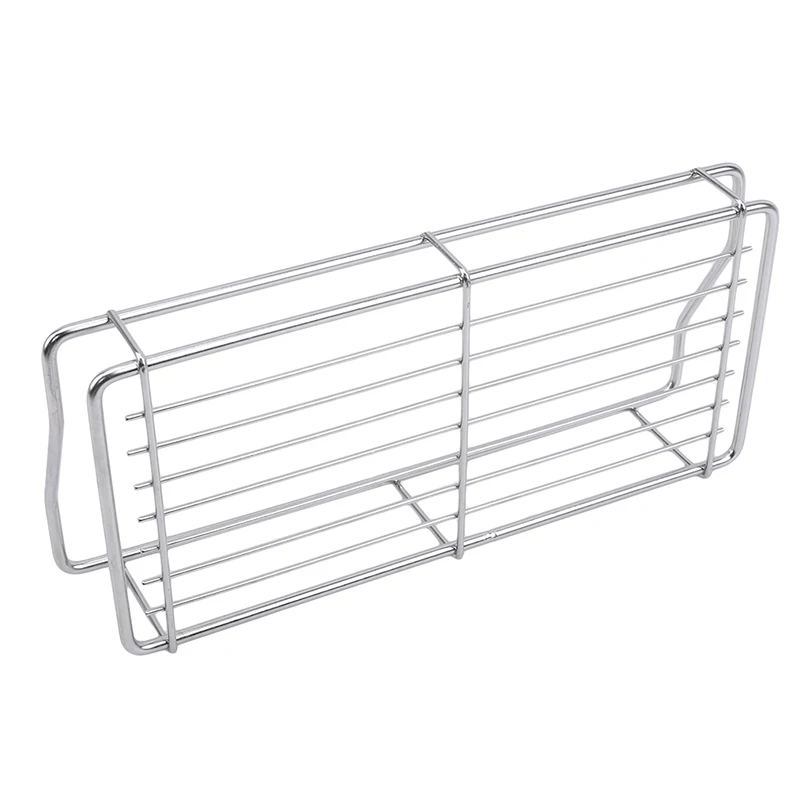 Stainless Steel Bathroom Storage Shelf Punch-Free Kitchen Bathroom Toilet Wall Hanging Storage Rack