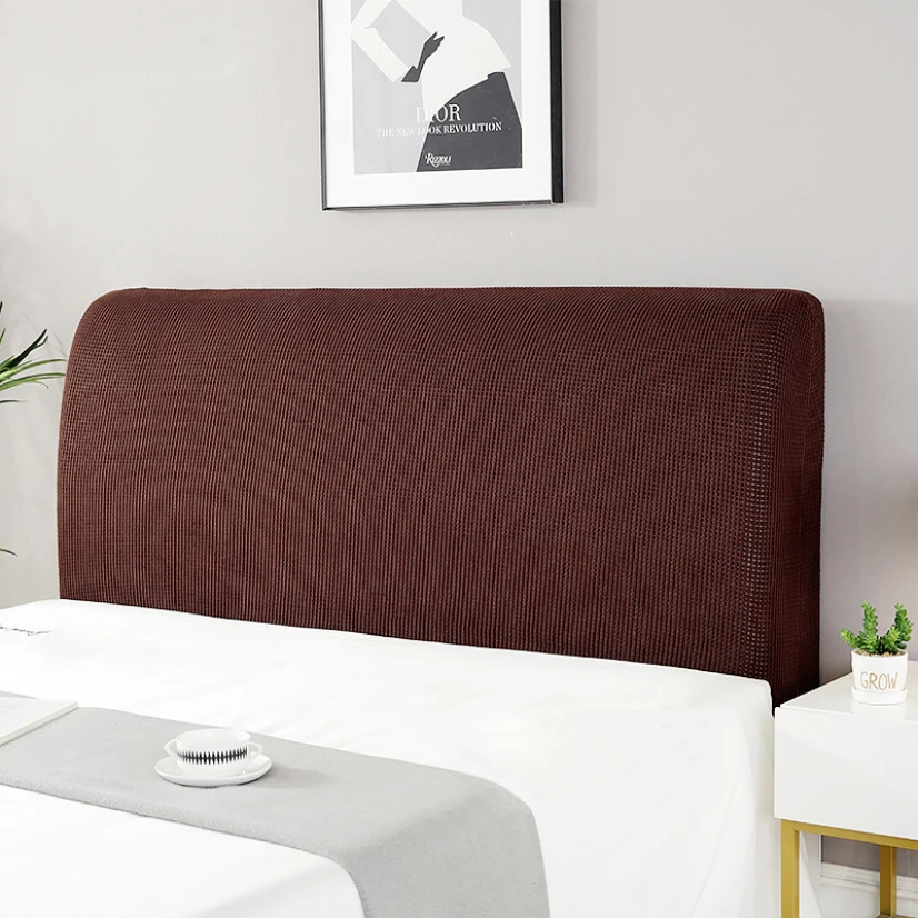 Velvet Headboard Cover Bed Headboard Cover Simple Bedside Cover Elastic Thicken Protection Headboard Case Dust-Proof Nordic Bedroom Bed Cushion Cover House Decoration