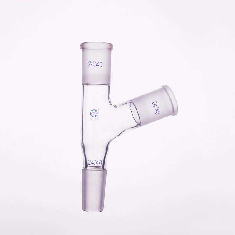 FAPE 75 degree receiving tube, With side tube, Top 24/40, Down 24/40, Side Receiving tube standard ground mouth