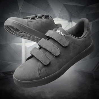 

REETENE Fashion New Solid Sports Flats Shoes Men Round Toe Casual Shoes Leather Soft Male Sneakers Teen Outdoor Leisure Footwear