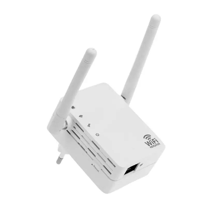 300M Wall Plug WiFi Wireless Receiver Router Repeater with External Antenna