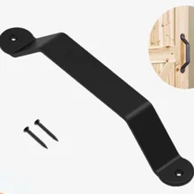 Manija de puerta de granero de hierro forjado, puerta corredera de cajón de gabinete con manija de arco Simple, manija de puerta interior de gabinete, nueva