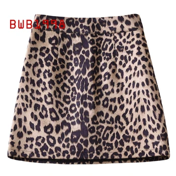 

BWB1998 Leopard Skirt Women's Autumn and Winter 2020 New Super Fire High Waist Was Thin Short Skirt Mini Skirt Sexy Bag Hip
