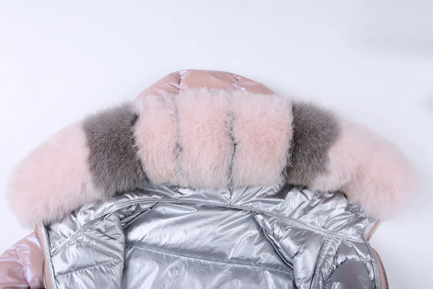 Off Season Double-Sided down Jacket Women's Short-Style European Goods Winter Style Korean-style Large Fur Collar Thick WOMEN'S