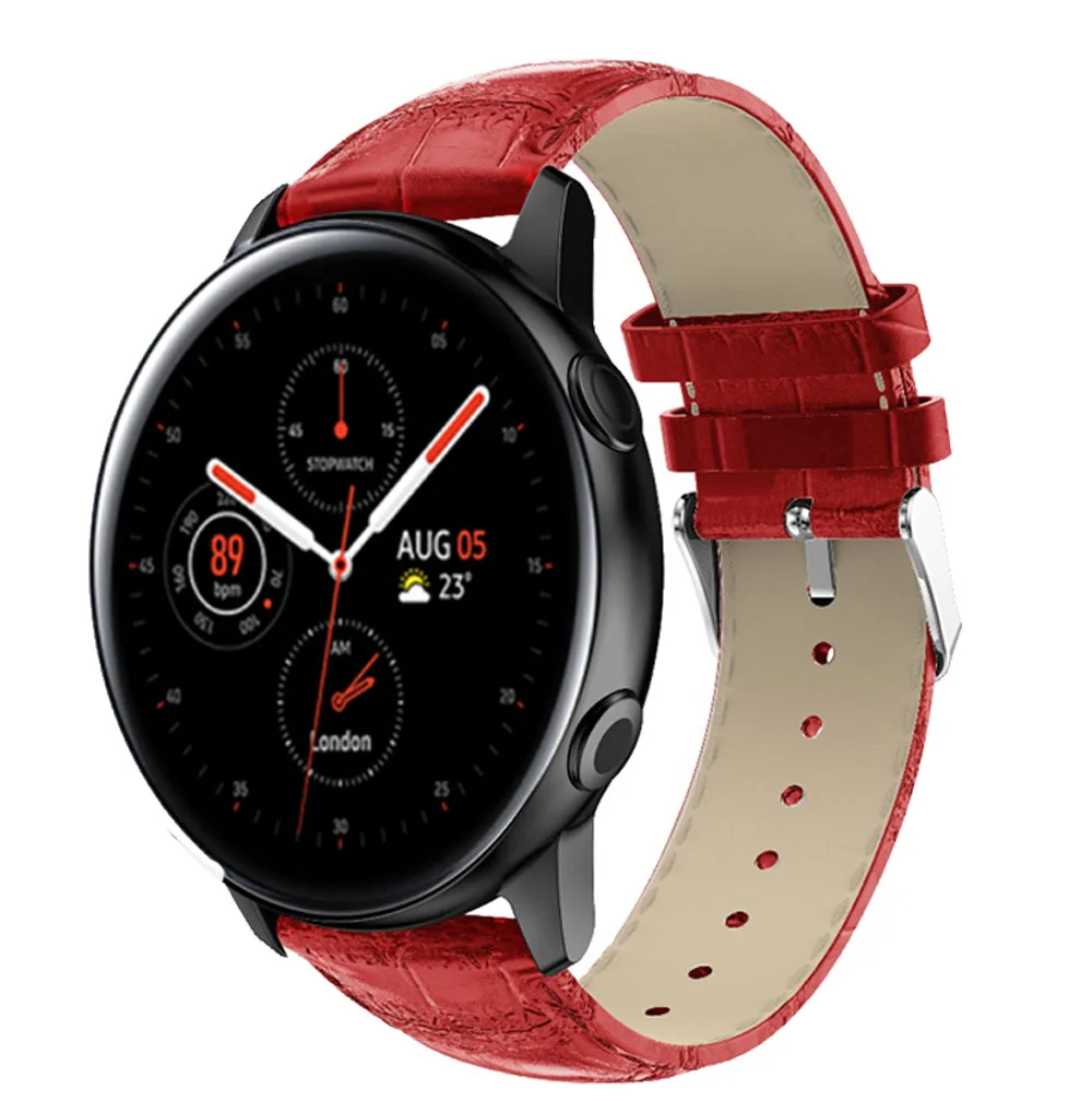 Для samsung Galaxy Watch Active 2 40 мм 44 мм Active2 Galaxy 42 мм gear s2 спортивный ремешок из натуральной кожи браслет ремень ремешок для часов