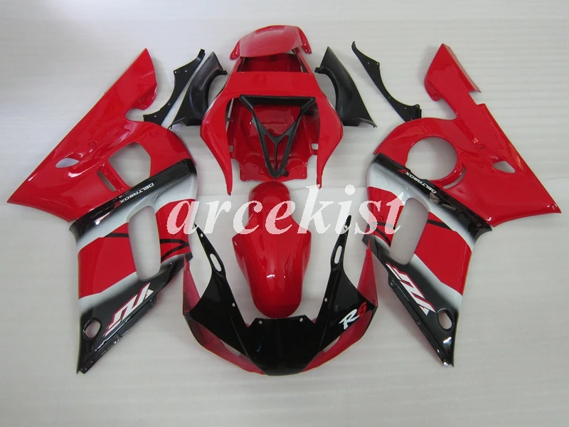 НОВЫЕ комплекты обтекателей ABS для Yamaha YZF R6 1998 1999 2000 2001 2002 обтекатель кузова набор R6 98 99 00 01 02 красный черный яркий
