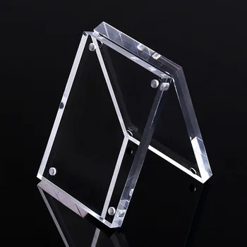 

1 Pc Clear Photo Frame View Both Sided Magnetic Acrylic Block Picture Home DIY