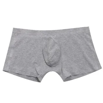 

Men boxers Youth Seamless Low Rise Sexy Boxer male Underwear Solid Color U Convex underpants Intimates