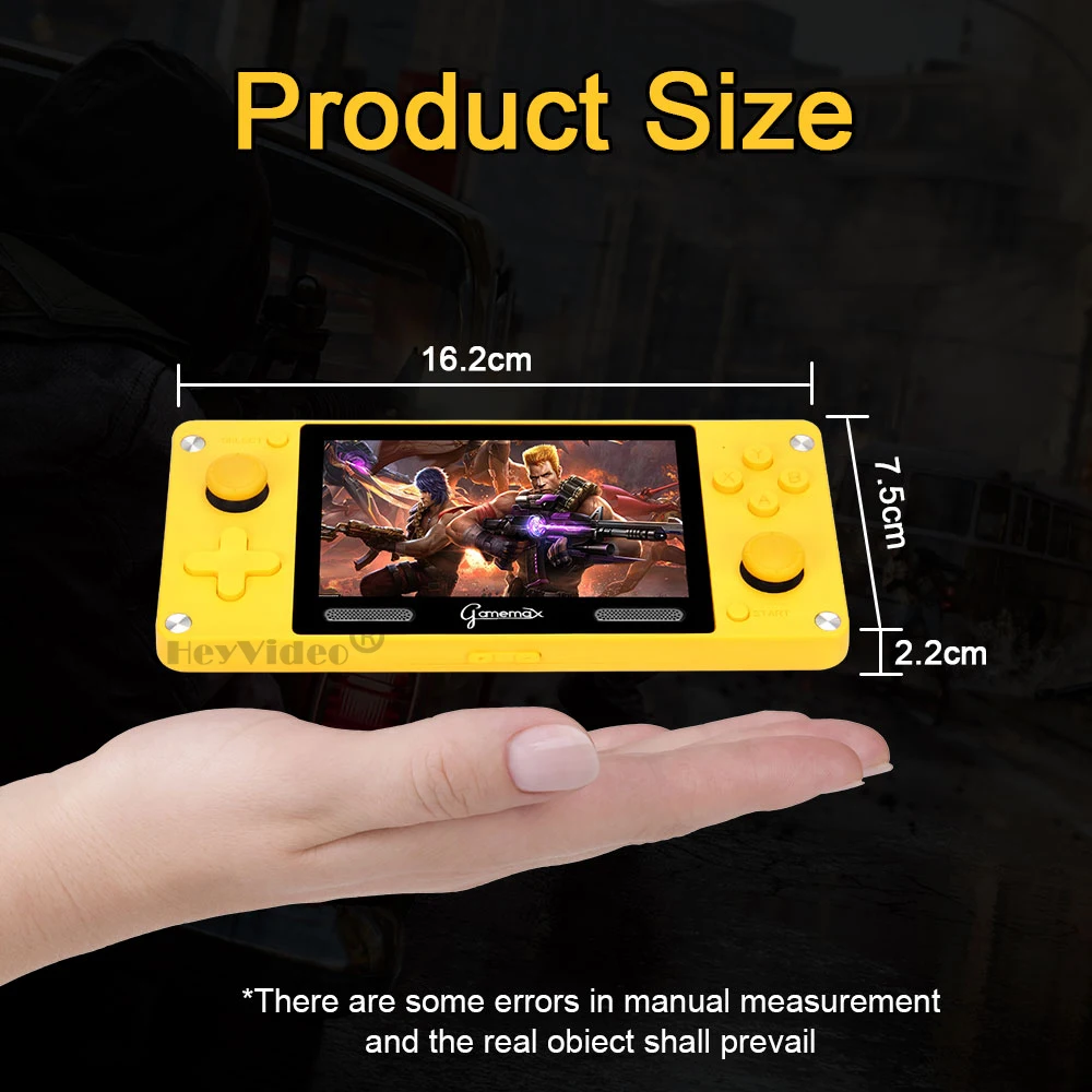 Portable Mini Game Joystick Console Built-in 3600+ Games 4 Inch IPS HD Screen Classic Video Game Player Support Multiplayer