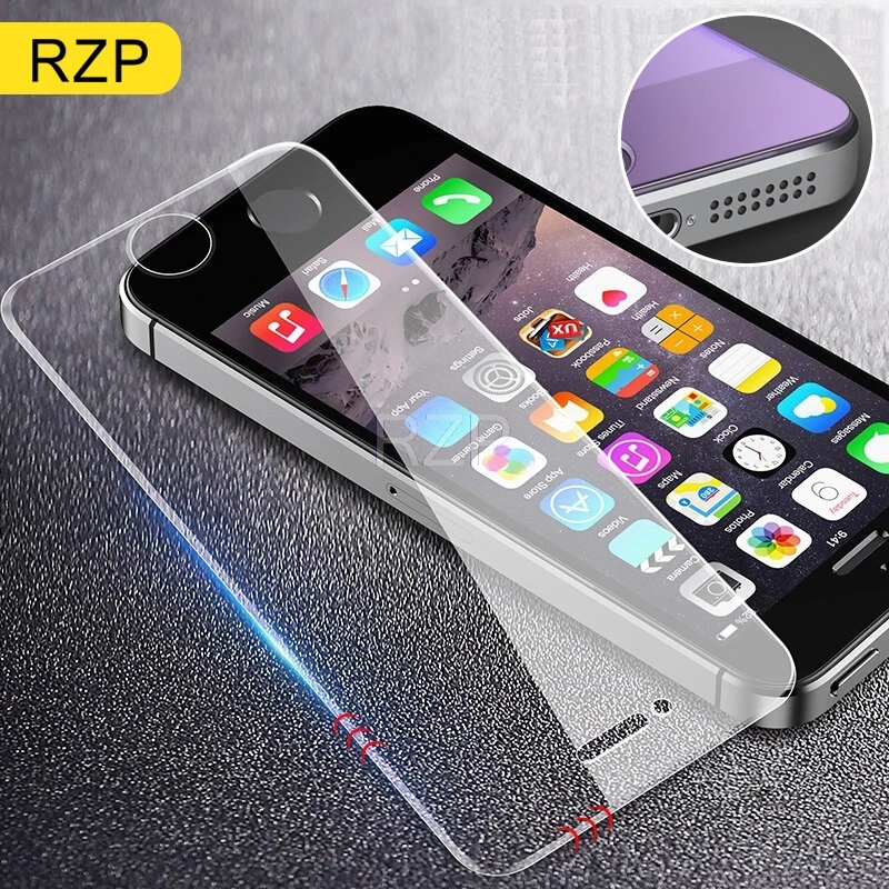 

RZP Tempered Glass On The For Apple iPhone 5S 5 SE 5C Screen Protector Anti Blue Light Protective Film Glass For iPhone 5 Se 5S