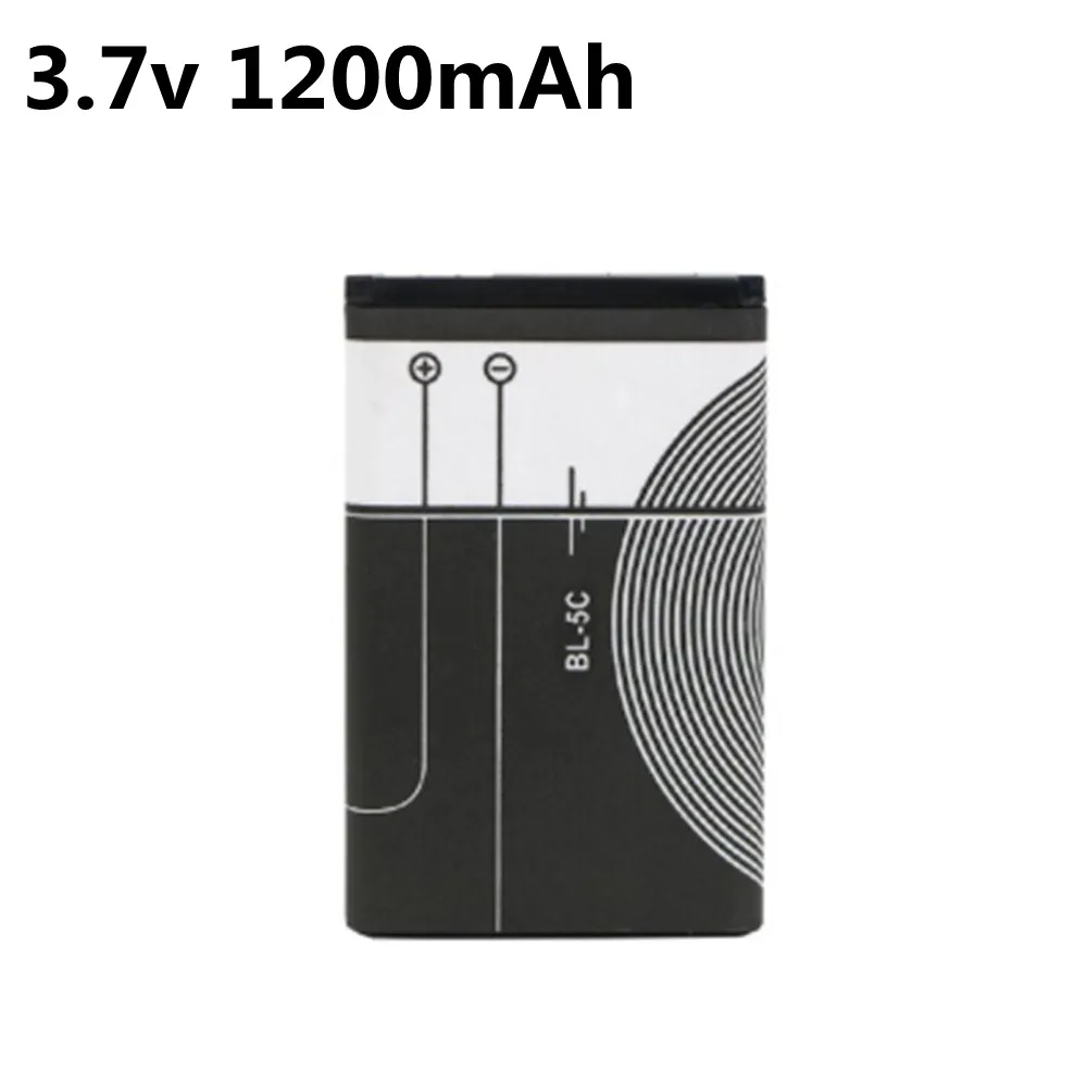 Аккумулятор 3,7 в, 1200 мА · ч, BL-5C, BL5C, BL 5C, для Nokia 2112, 2118, 2255, 2270, 2280, 2300, 2600, 2610, 3125, 1 шт.