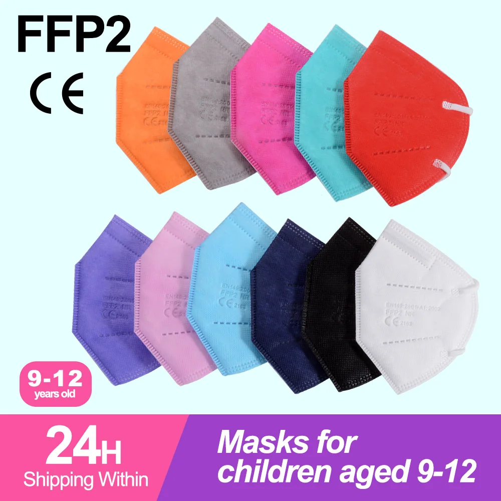 KN95 mask 10-100Pcs kids 5 Layer FFP2 Mascarillas FPP2 Approved hygienic children Protective face Mask Reusable mascarillas ni&ntilde;o face mask