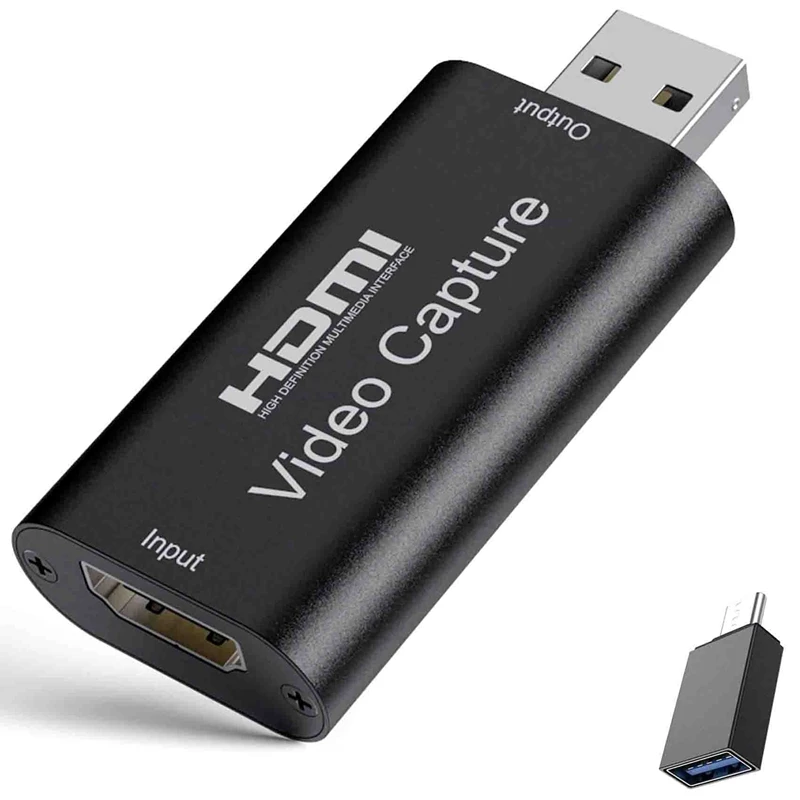 Карты видеозахвата HDMI к USB 2 0/USB C высокое разрешение Full HD 1080P 30 кадров/с запись