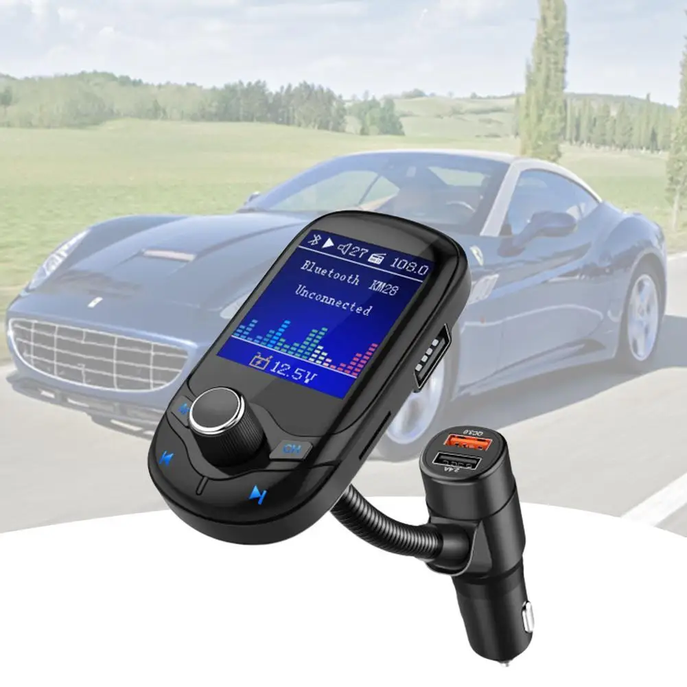 1,8 дюймов Высокое разрешение автомобильный Bluetooth Hands-Free Телефон Автомобильный Bluetooth fm-передатчик автомобильное зарядное устройство автомобиля MP3 карты распознавания